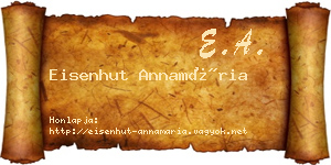 Eisenhut Annamária névjegykártya